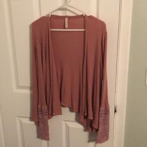 Lace Sleeve Cardigan